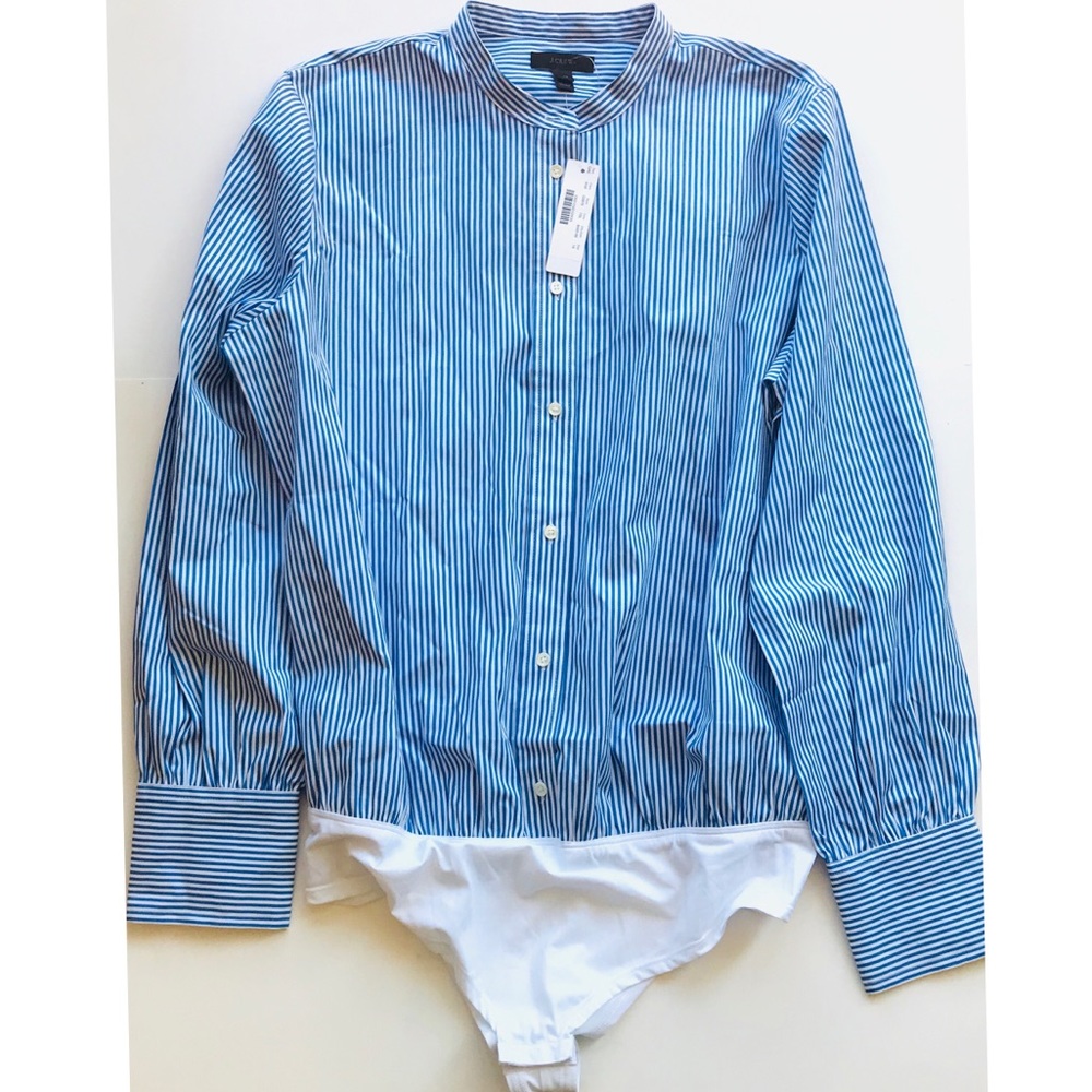 J. CREW Stretch Tailored Perfect Bodysuit Stripe14 - Picture 6 of 6